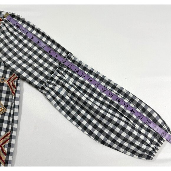 Savanna Jane Embroidered Gingham Blouse S NWT Boho Western Aztec Soft Geometric - Picture 12 of 14